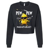 Pew Pew Madafakas Cropped Pullover Crew