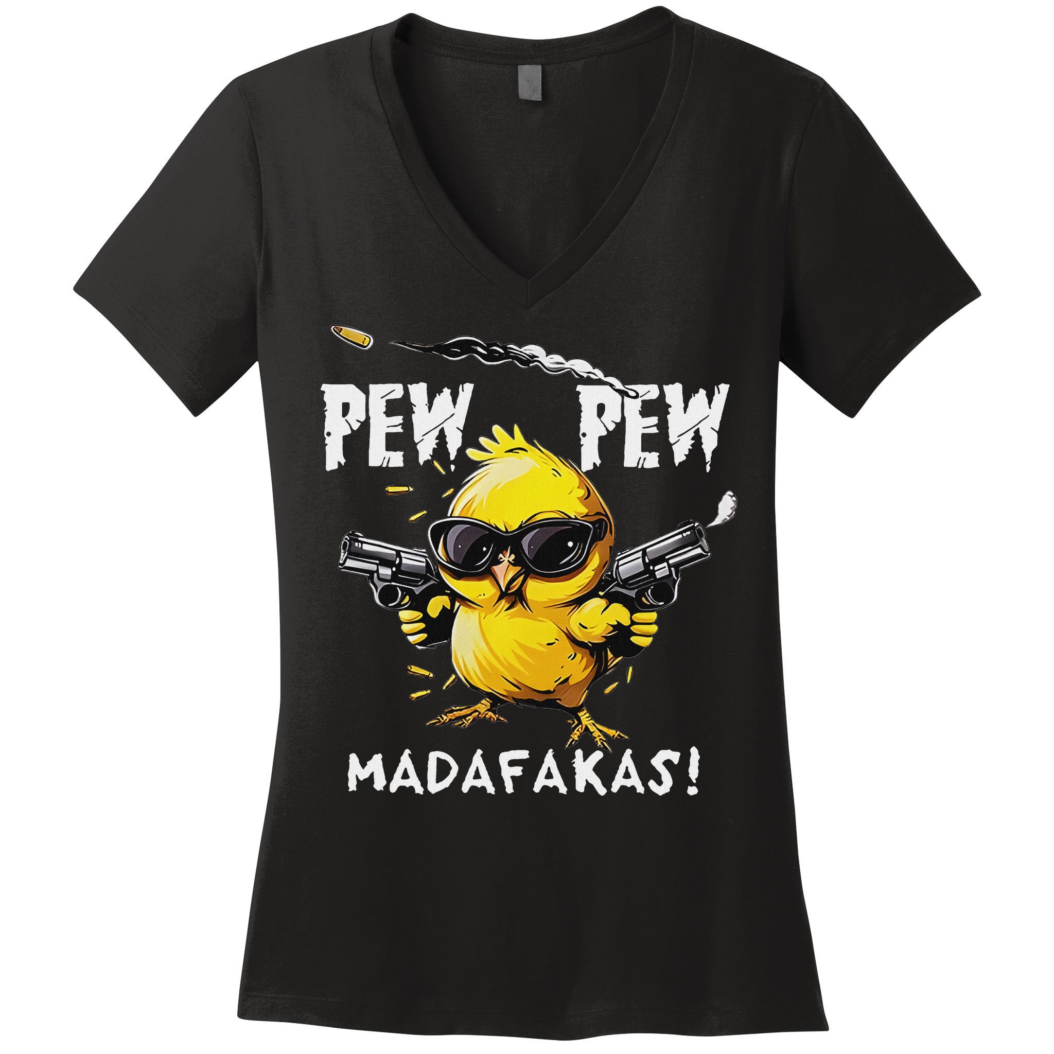 Pew Pew Madafakas Women's V-Neck T-Shirt