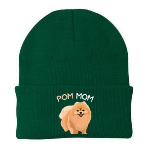 Pomeranian Pom Mom Dog Mama Knit Cap Winter Beanie