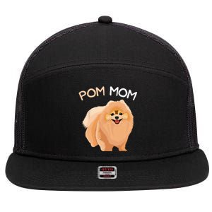 Pomeranian Pom Mom Dog Mama 7 Panel Mesh Trucker Snapback Hat