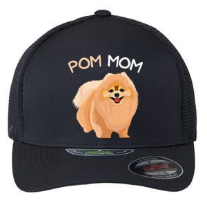 Pomeranian Pom Mom Dog Mama Flexfit Unipanel Trucker Cap