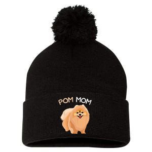 Pomeranian Pom Mom Dog Mama Pom Pom 12in Knit Beanie