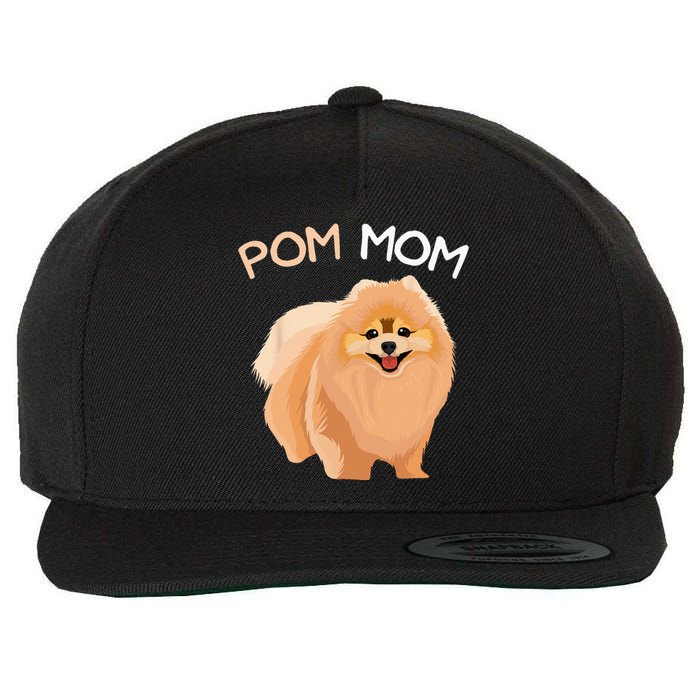 Pomeranian Pom Mom Dog Mama Wool Snapback Cap