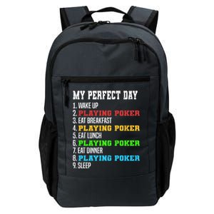 Poker Player My Perfect Day Poker Game Casino Poker Day Plan Gift Daily Commute Backpack