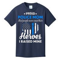 Proud Police Mom Law Enforcement Mother's Day Gift Kids T-Shirt