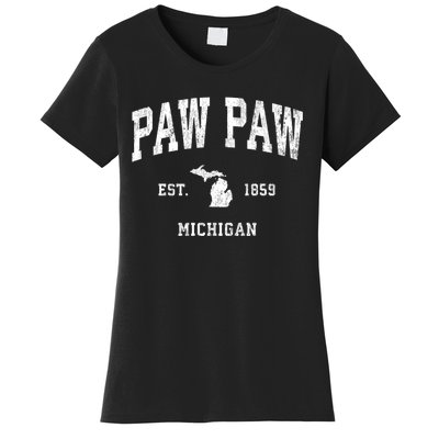 Paw Paw Michigan Mi Vintage Athletic Women's T-Shirt