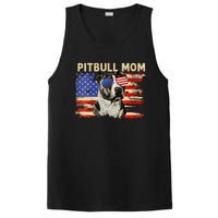 Patriotic Pitbull Mom Gifts 4th Of July American Flag USA PosiCharge Competitor Tank