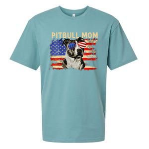 Patriotic Pitbull Mom Gifts 4th Of July American Flag USA Sueded Cloud Jersey T-Shirt