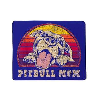 Proud Pitbull Mom Meaningful Gift Pittie Mom Vintage Smiling Pitbull Gift Mousepad