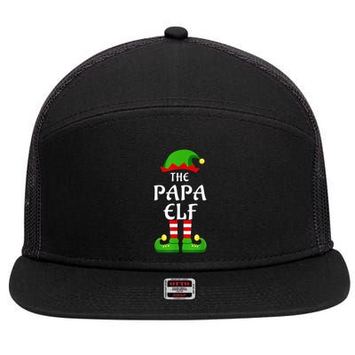 Papa Pajama Matching Group Christmas Holiday Funny Gift Cute Gift 7 Panel Mesh Trucker Snapback Hat
