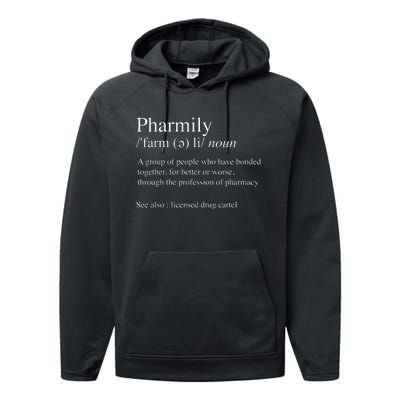 Pharmily Pharmacist Medical Student Pharmacology Performance Fleece Hoodie