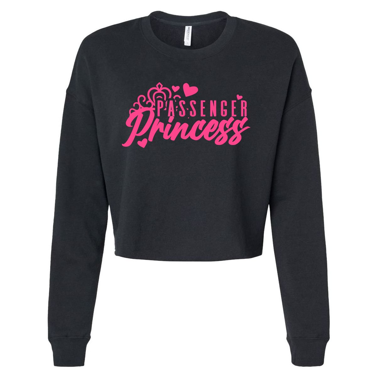 Passenger Princess Meme Women Passenger Seat Princess Cropped Pullover Crew