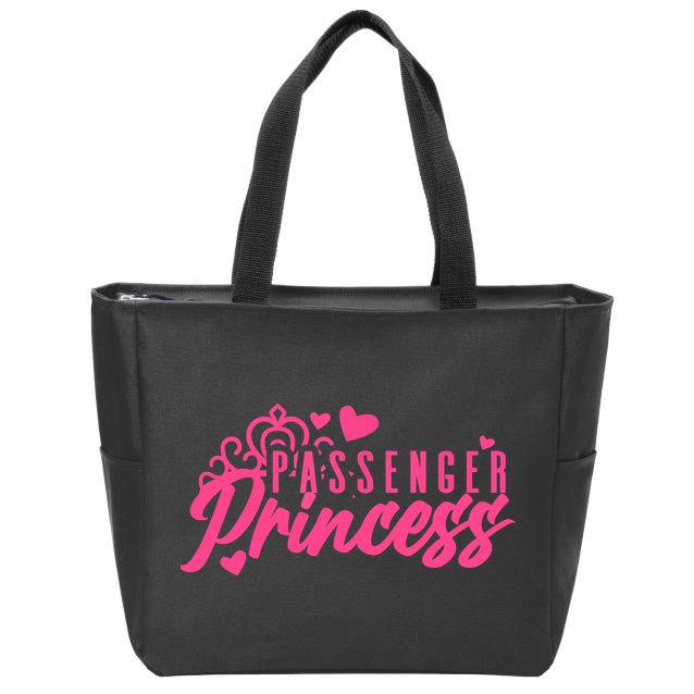 Passenger Princess Meme Women Passenger Seat Princess Zip Tote Bag
