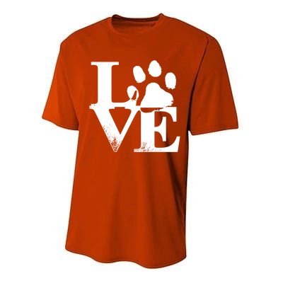 Paw Print Meaningful Gift I Love My Cats And Dogs Gift Performance Sprint T-Shirt