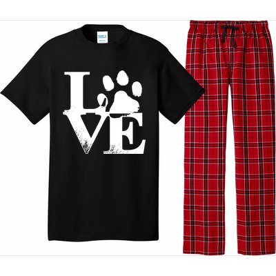 Paw Print Meaningful Gift I Love My Cats And Dogs Gift Pajama Set