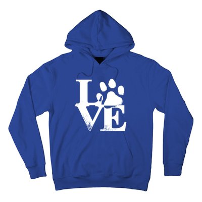 Paw Print Meaningful Gift I Love My Cats And Dogs Gift Hoodie