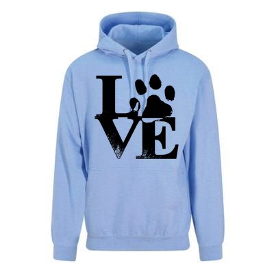 Paw Print Meaningful Gift I Love My Cats And Dogs Gift Unisex Surf Hoodie