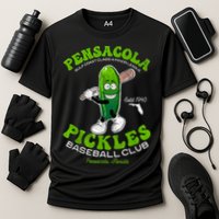 Pensacola Pickles Minor League Retro Baseball Team Cooling Performance Crew T-Shirt
