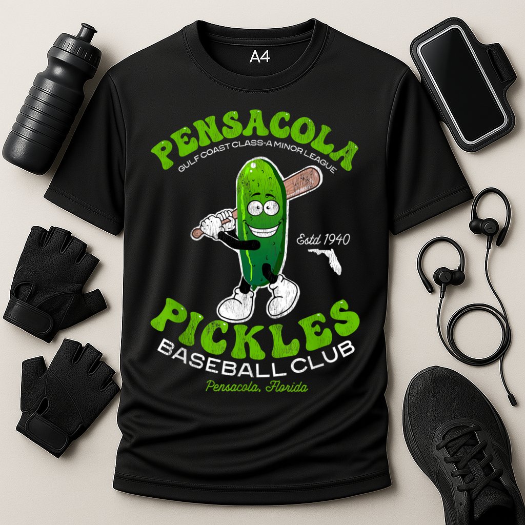 Pensacola Pickles Minor League Retro Baseball Team Cooling Performance Crew T-Shirt
