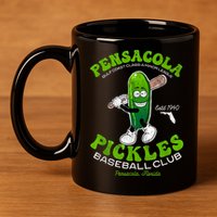 Pensacola Pickles Minor League Retro Baseball Team 11oz C Handle Ceramic Mug