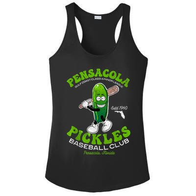 Pensacola Pickles Minor League Retro Baseball Team Ladies PosiCharge Competitor Racerback Tank