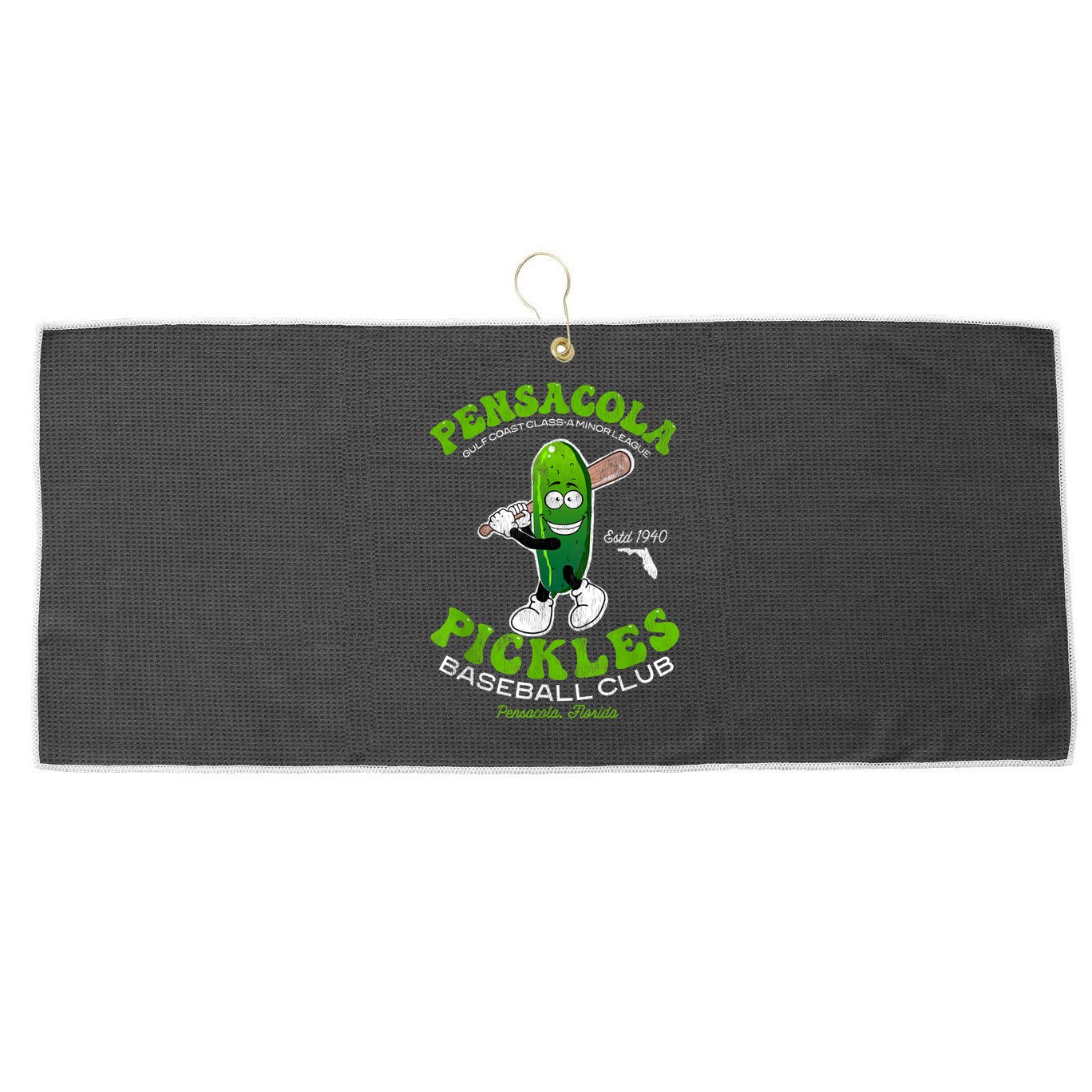 Pensacola Pickles Minor League Retro Baseball Team Large Microfiber Waffle Golf Towel