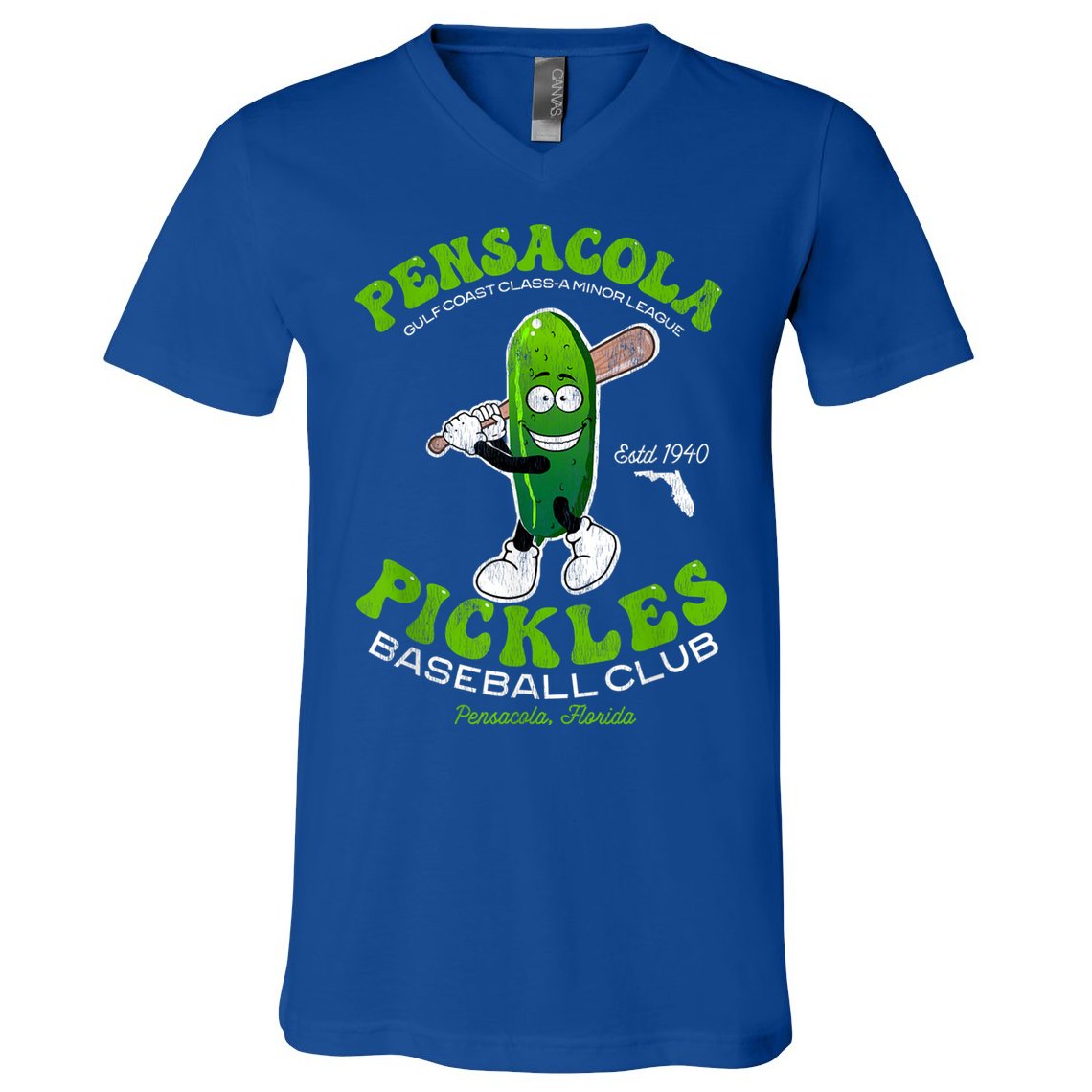 Pensacola Pickles Minor League Retro Baseball Team V-Neck T-Shirt