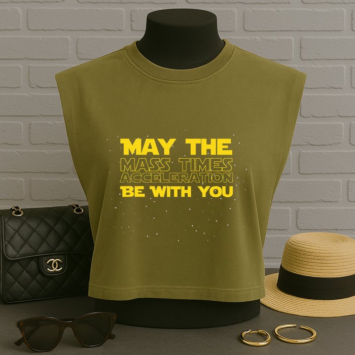 Physics Physicist Mass Times Acceleration Garment-Dyed Women's Muscle Tee