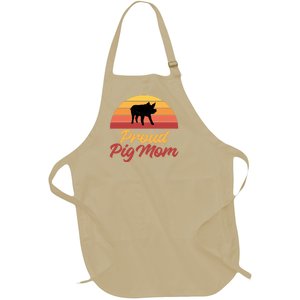 Proud Pig Mom Pig Owner Pig Farmer Pig Mother Gift Full-Length Apron With Pockets