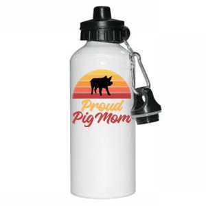 Proud Pig Mom Pig Owner Pig Farmer Pig Mother Gift Aluminum Water Bottle