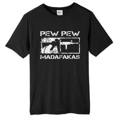 Pew Pew Madafakas Pro Guns Owner Ar15 Funny Gun Joke Tall Fusion ChromaSoft Performance T-Shirt