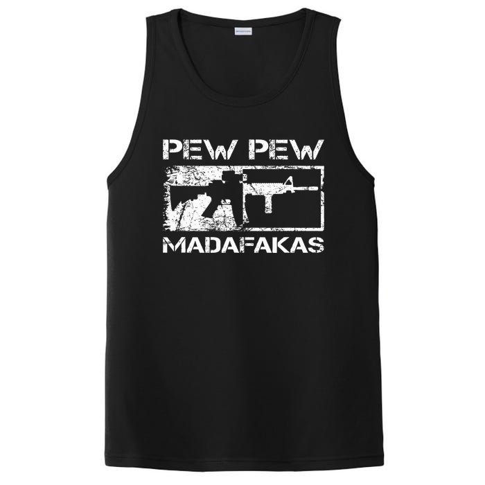 Pew Pew Madafakas Pro Guns Owner Ar15 Funny Gun Joke PosiCharge Competitor Tank