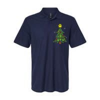 Paw Print Merry Christmas Tree Lights Dog Lover Xmas Softstyle Adult Sport Polo