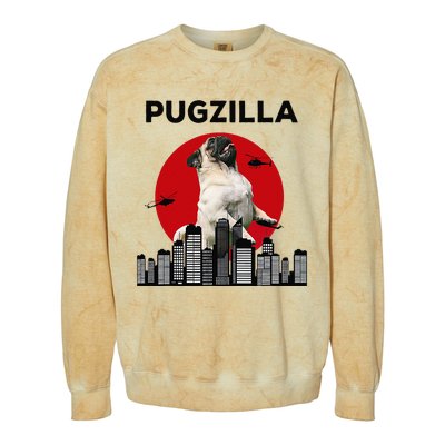 Pugzilla Pug mom Pug dad pug lover pug funny animal lover Colorblast Crewneck Sweatshirt