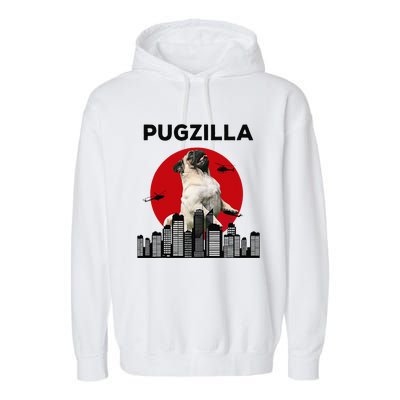 Pugzilla Pug mom Pug dad pug lover pug funny animal lover Garment-Dyed Fleece Hoodie