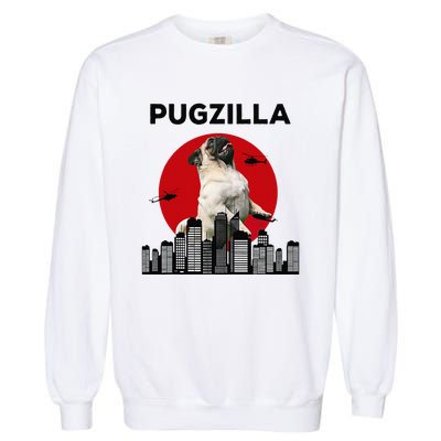 Pugzilla Pug mom Pug dad pug lover pug funny animal lover Garment-Dyed Sweatshirt