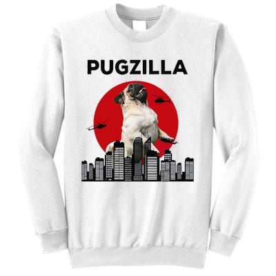 Pugzilla Pug mom Pug dad pug lover pug funny animal lover Sweatshirt