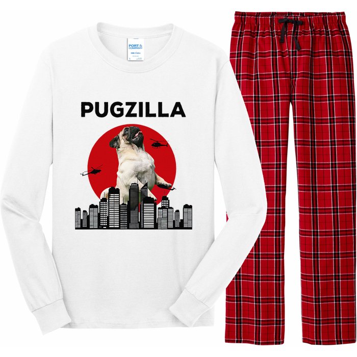 Pugzilla Pug mom Pug dad pug lover pug funny animal lover Long Sleeve Pajama Set