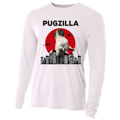 Pugzilla Pug mom Pug dad pug lover pug funny animal lover Cooling Performance Long Sleeve Crew