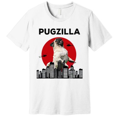 Pugzilla Pug mom Pug dad pug lover pug funny animal lover Premium T-Shirt