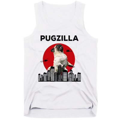 Pugzilla Pug mom Pug dad pug lover pug funny animal lover Tank Top