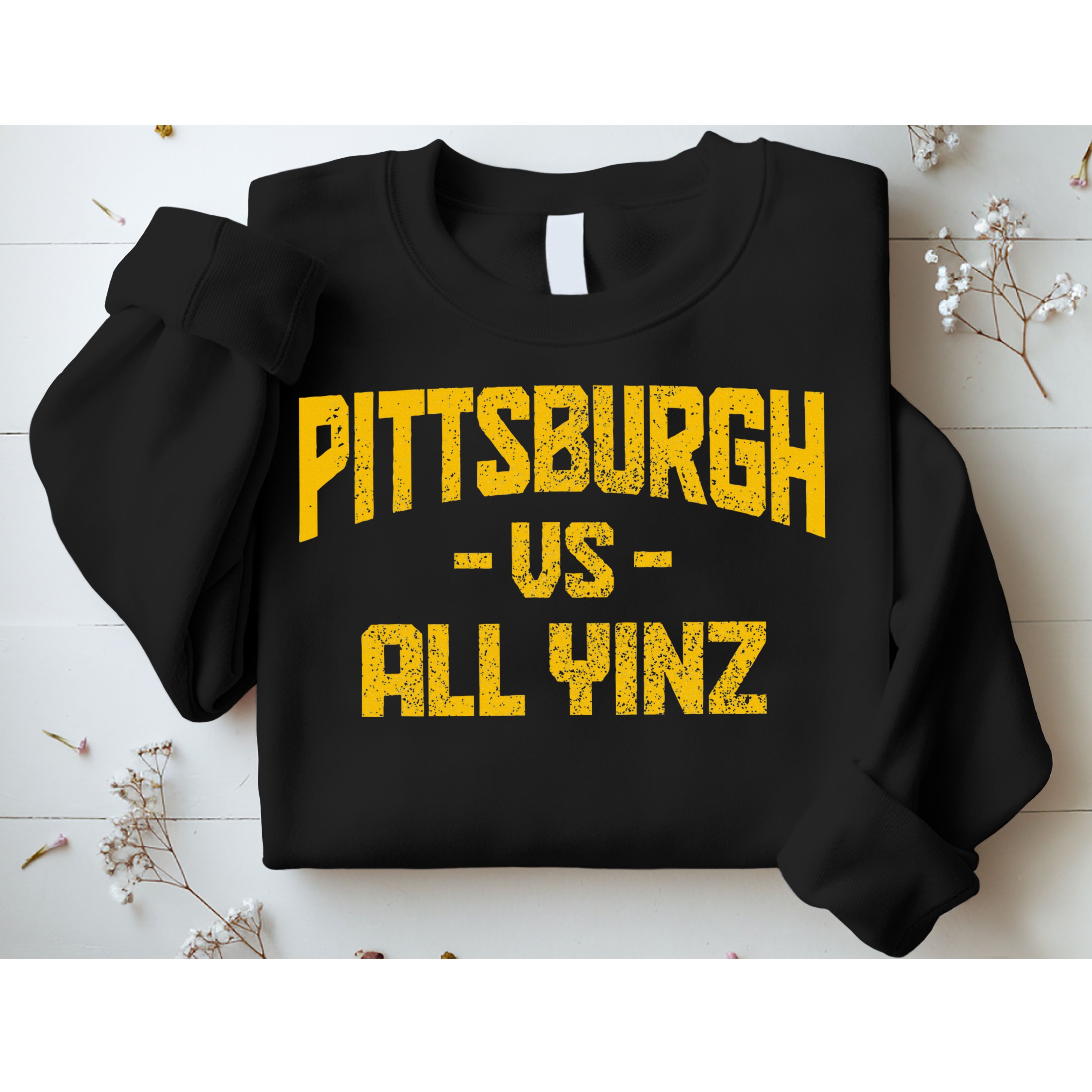 Pittsburgh Pennsylvania Map Yinz Vintage Pride Funny Yinzer Sweatshirt