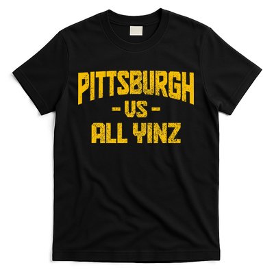 Pittsburgh Pennsylvania Map Yinz Vintage Pride Funny Yinzer T-Shirt