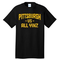 Pittsburgh Pennsylvania Map Yinz Vintage Pride Funny Yinzer Tall T-Shirt