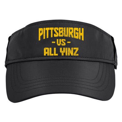 Pittsburgh Pennsylvania Map Yinz Vintage Pride Funny Yinzer Adult Drive Performance Visor