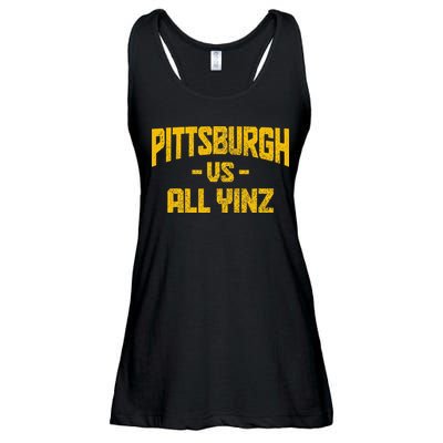 Pittsburgh Pennsylvania Map Yinz Vintage Pride Funny Yinzer Ladies Essential Flowy Tank