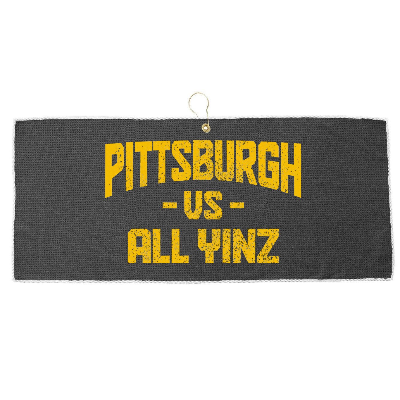 Pittsburgh Pennsylvania Map Yinz Vintage Pride Funny Yinzer Large Microfiber Waffle Golf Towel
