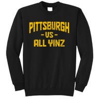 Pittsburgh Pennsylvania Map Yinz Vintage Pride Funny Yinzer Tall Sweatshirt