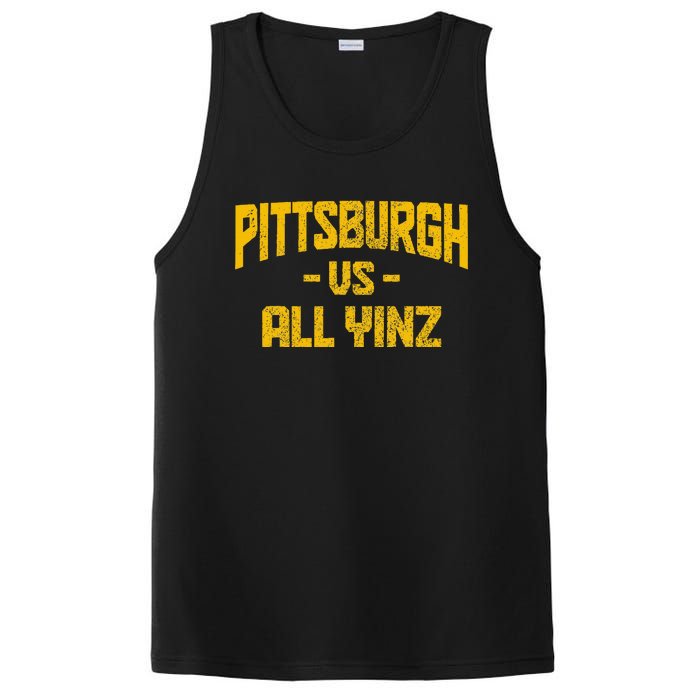 Pittsburgh Pennsylvania Map Yinz Vintage Pride Funny Yinzer PosiCharge Competitor Tank