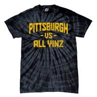 Pittsburgh Pennsylvania Map Yinz Vintage Pride Funny Yinzer Tie-Dye T-Shirt